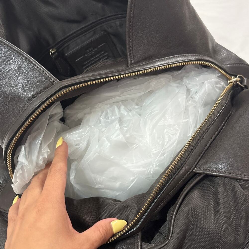 Coach Edie Shoulder Bag 28 in Signature Jacquard Logo Work Travel Y2k Purse - Picture 7 of 13